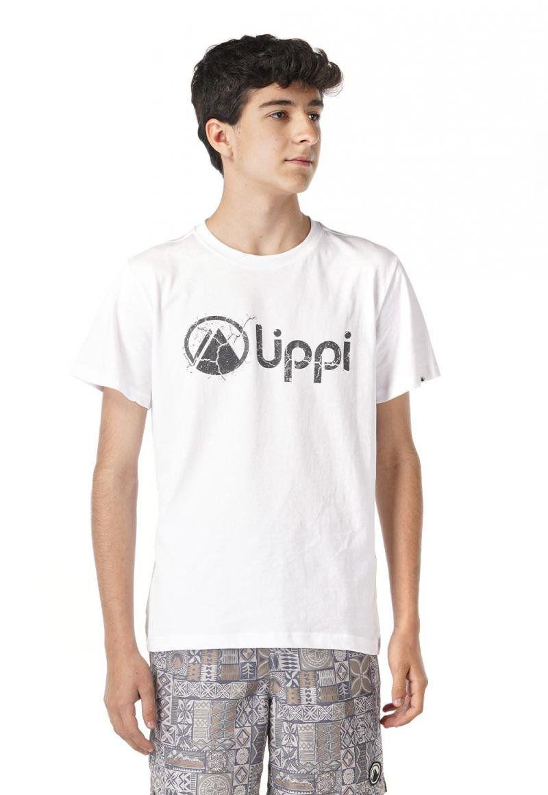 Polera Teen Boy Logo Lippi UV-Stop T-Shirt Blanco Lippi V23-1