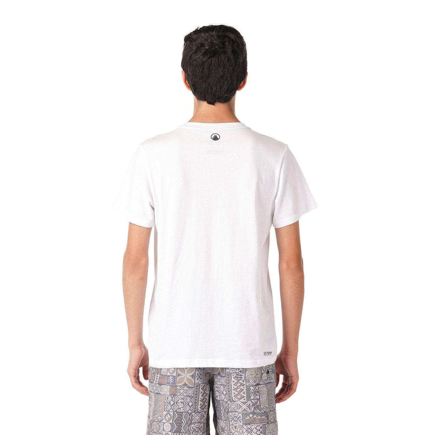 Polera Teen Boy Logo Lippi UV-Stop T-Shirt Blanco Lippi V23-3