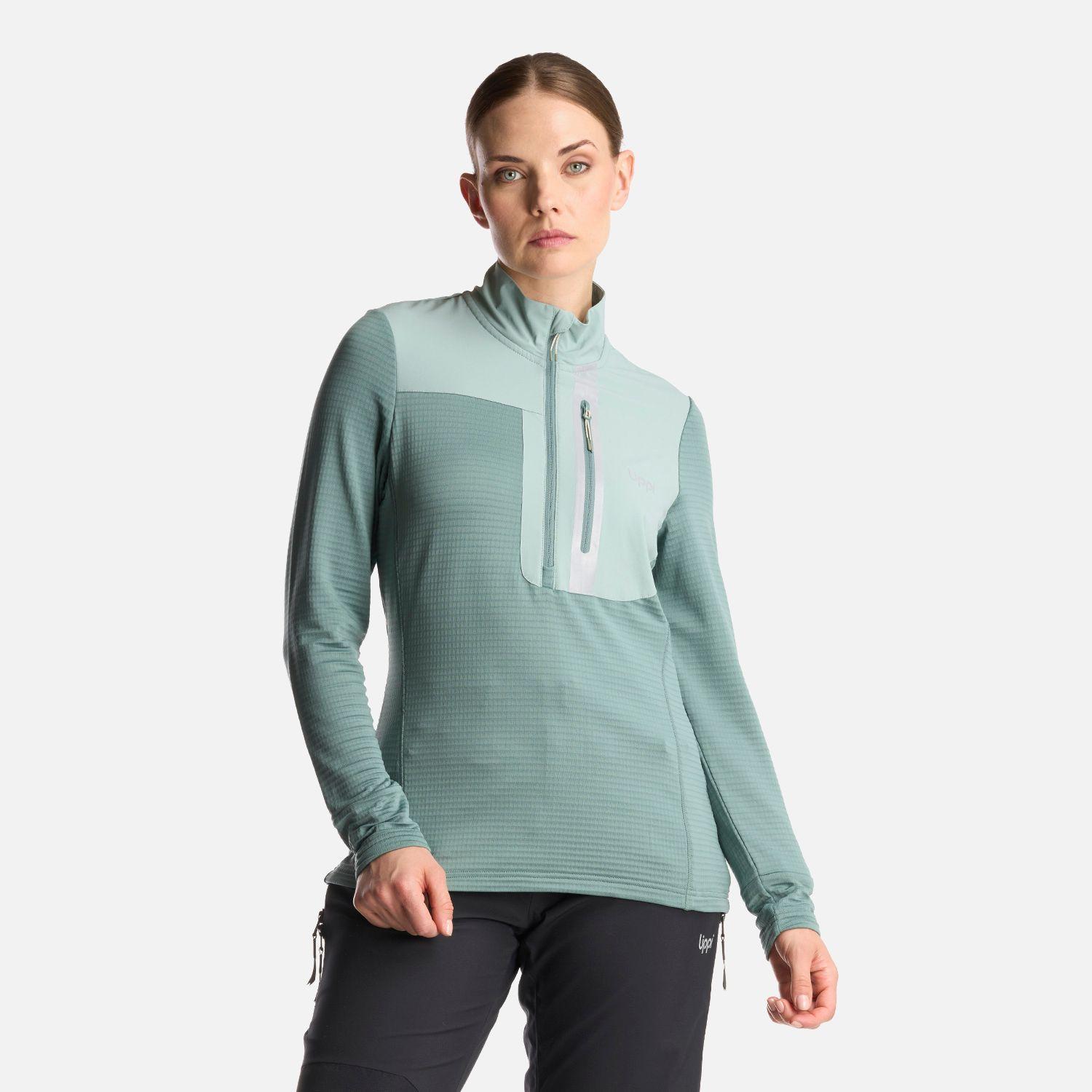Poleron Mujer Karova Nano F 1/4 Zip Jade Lippi-1