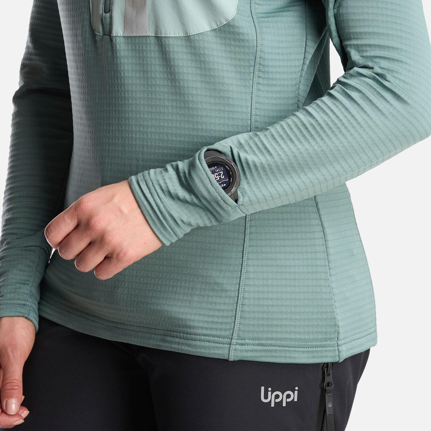 Poleron Mujer Karova Nano F 1/4 Zip Jade Lippi-6