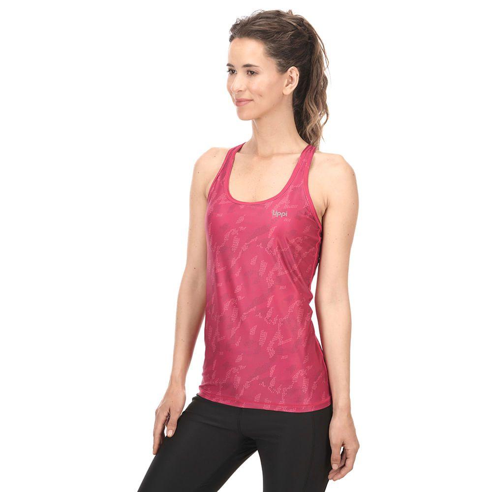 Polera Mujer Lotus Flower UV-Stop T-Shirt Print Frambuesa Oscuro Lippi-1