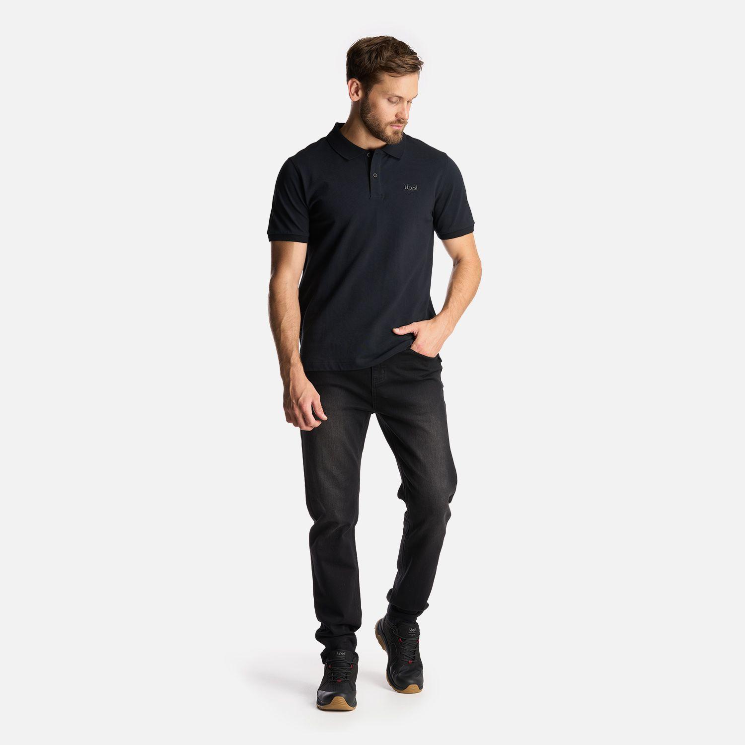 Polera Hombre First Class Elastic Polo Negro Lippi I24-5