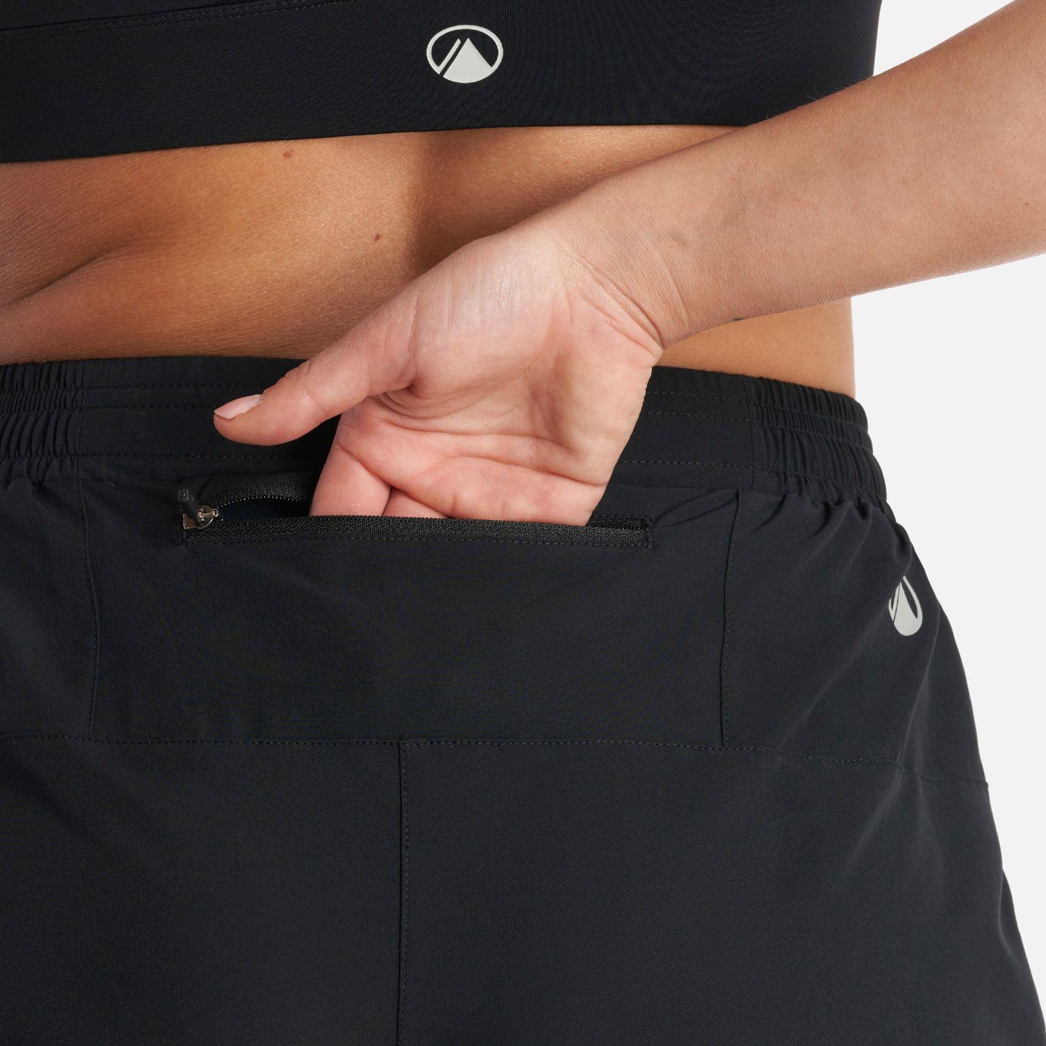 Short Mujer  Trail Q-Dry Shorts Negro Lippi-4