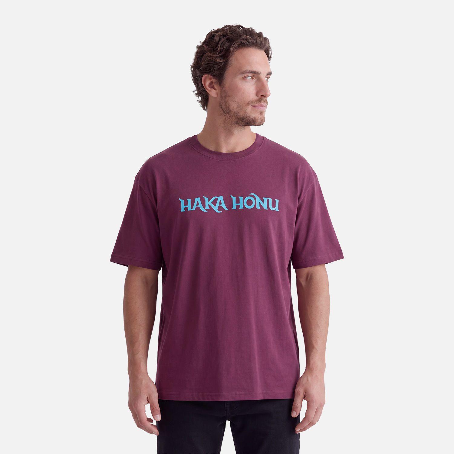 Polera Hombre Logo Morado Oscuro Haka Honu V27-0