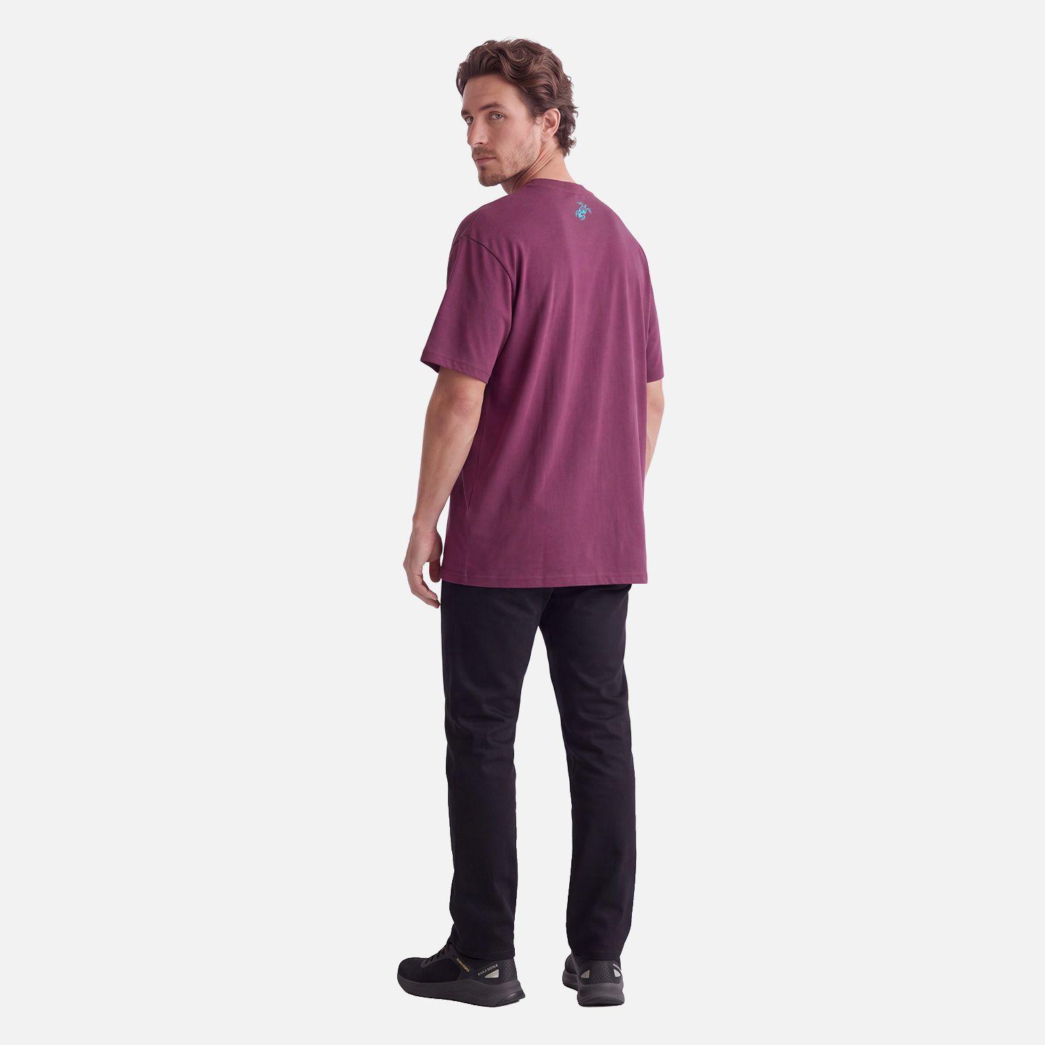 Polera Hombre Logo Morado Oscuro Haka Honu V27-4