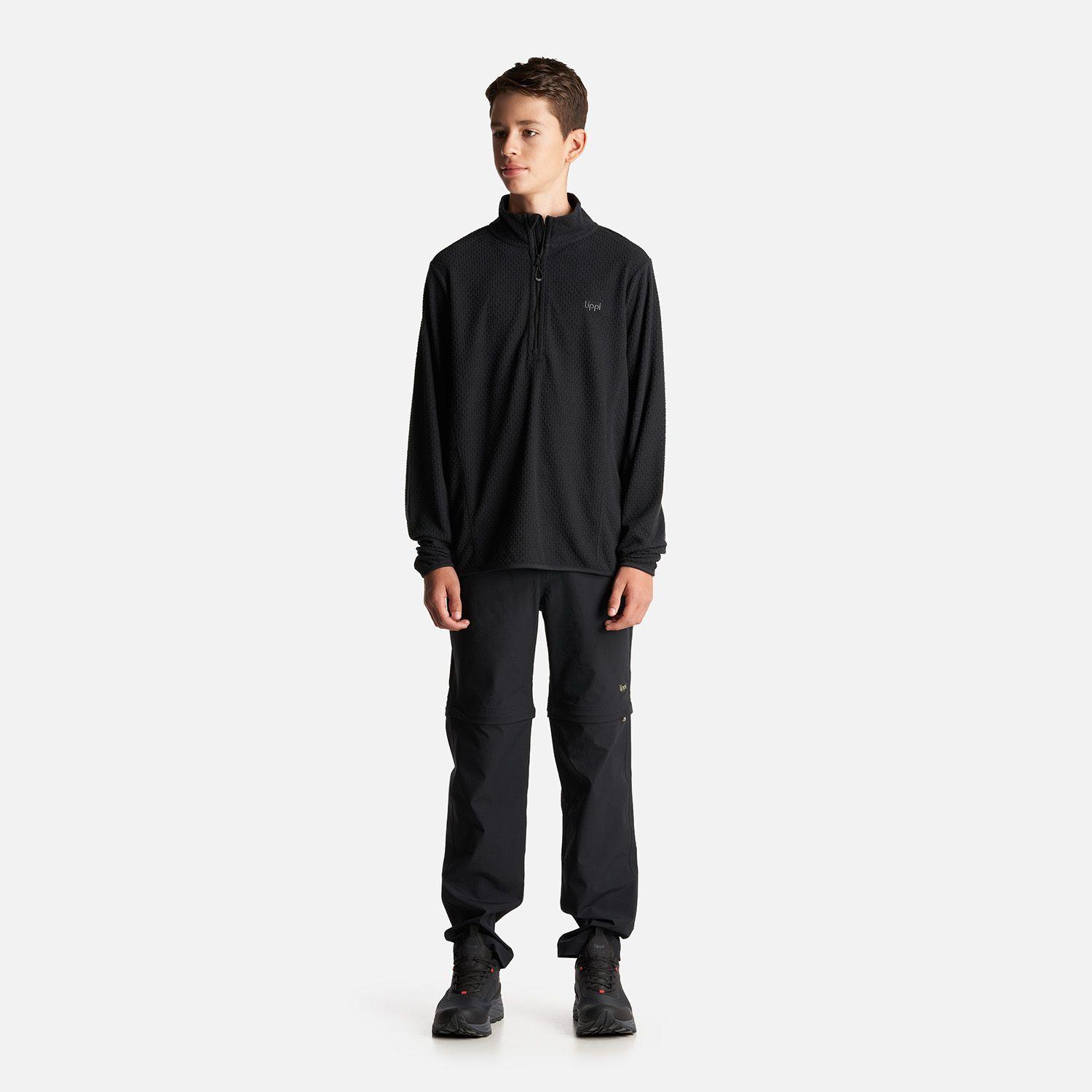 Poleron Teen Boy Mild Nano-F 14 Zip Negro Lippi I23-5