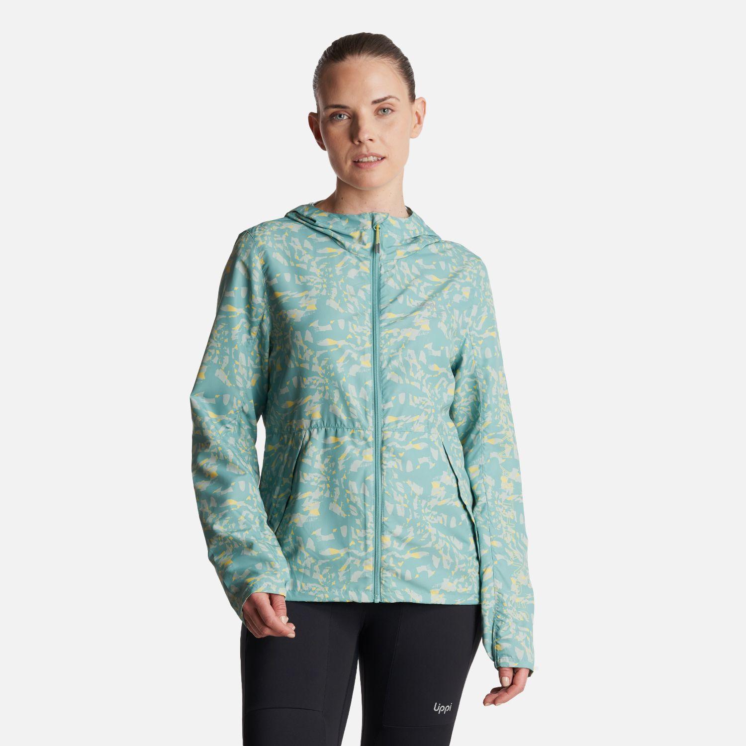 Chaqueta Mujer  Nightfall WindBreaker Hoody Jacket Print Turquesa Lippi-1
