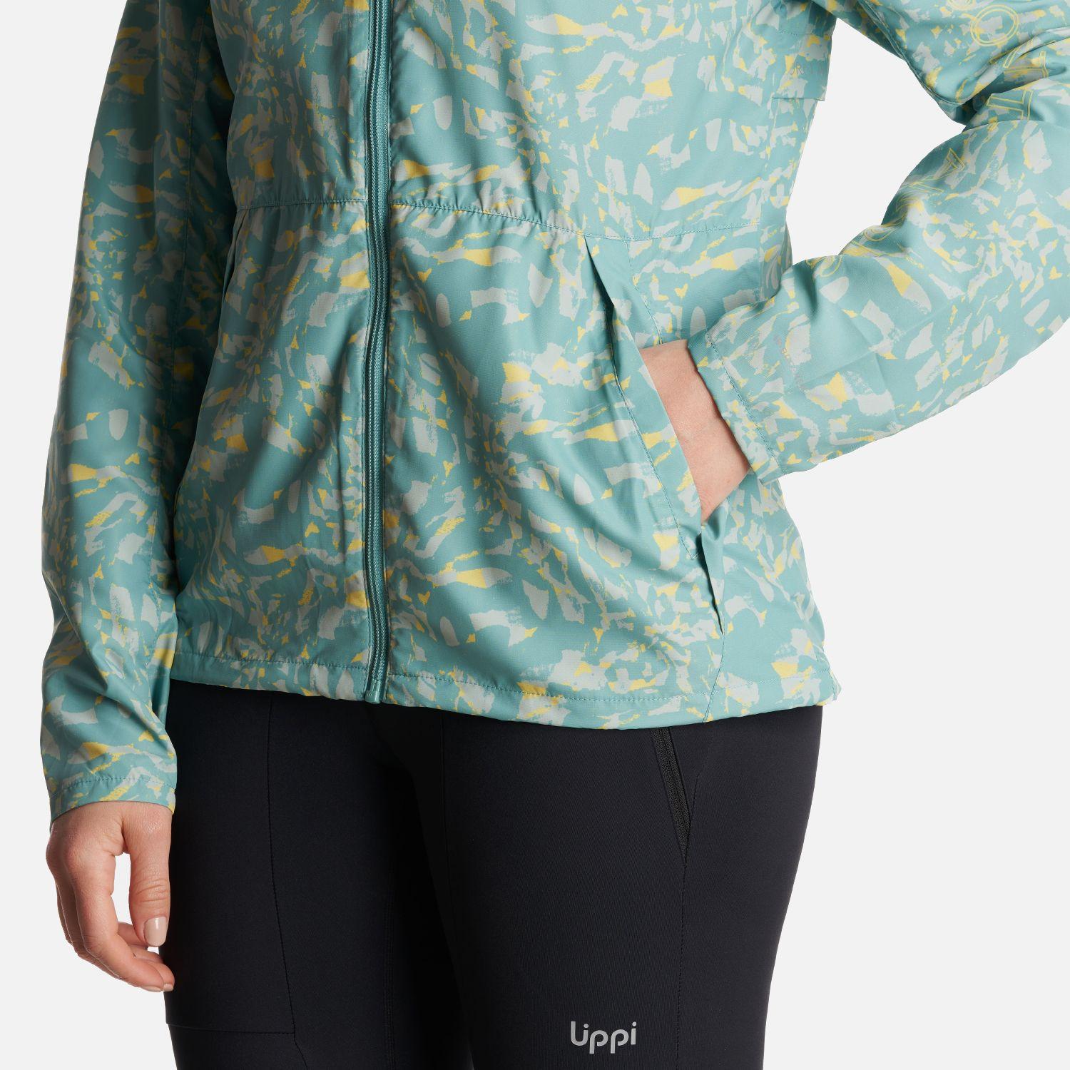 Chaqueta Mujer  Nightfall WindBreaker Hoody Jacket Print Turquesa Lippi-5