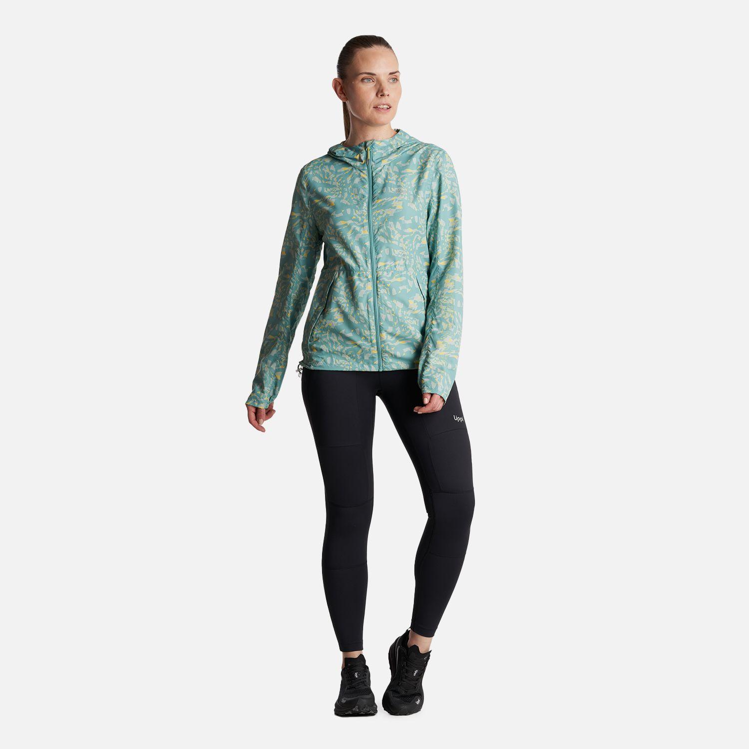 Chaqueta Mujer  Nightfall WindBreaker Hoody Jacket Print Turquesa Lippi-8