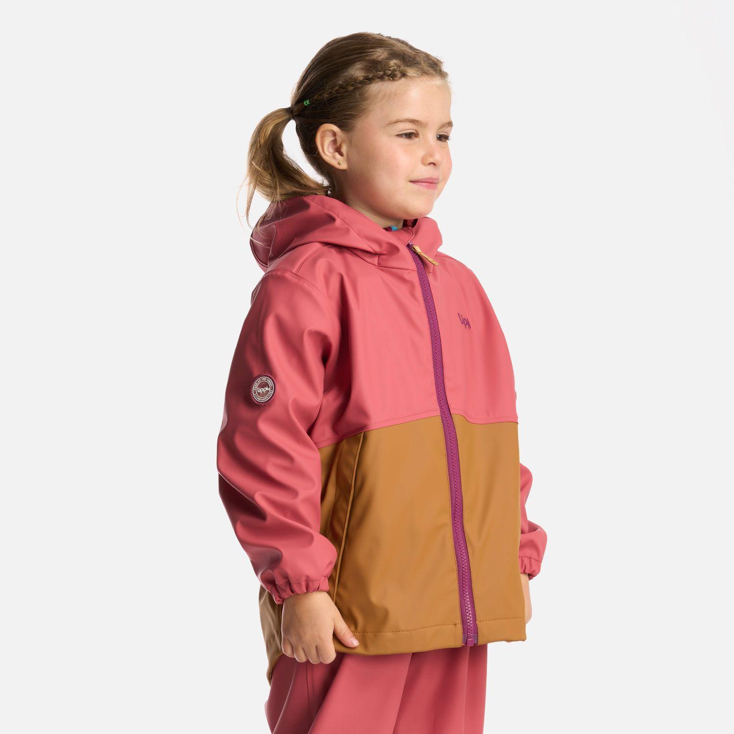 Chaqueta Niña Muddy B-Dry Hoody Jacket Rosa Oscuro Lippi-2