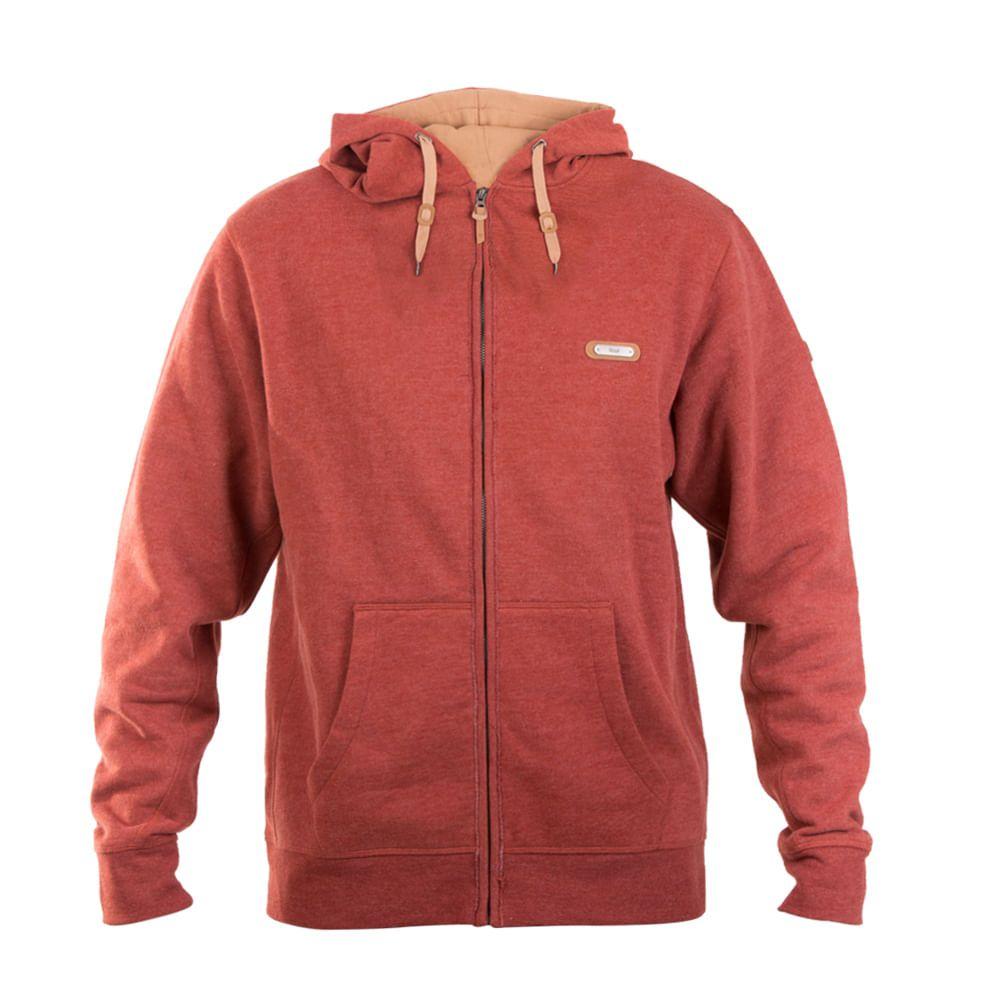 Poleron Hombre Fissure Pullover Full Zip Hoody Melange Terracota / Canela Lippi-0