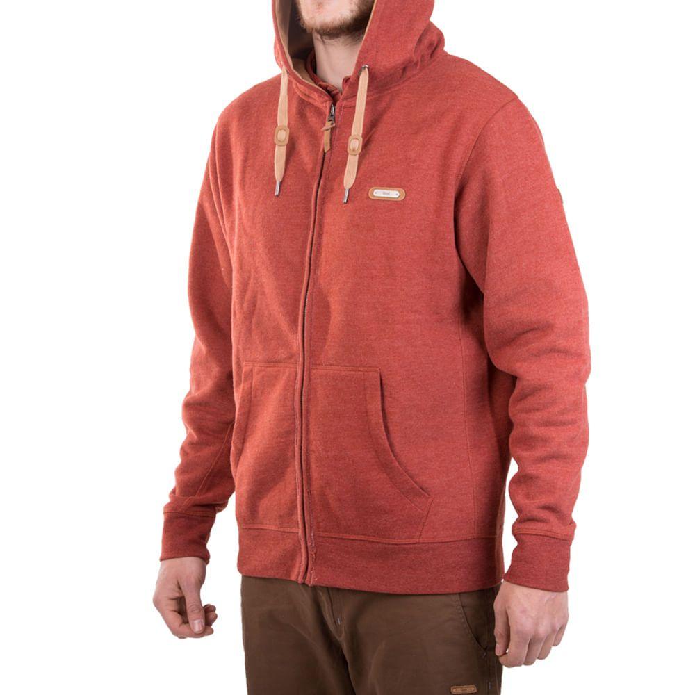 Poleron Hombre Fissure Pullover Full Zip Hoody Melange Terracota / Canela Lippi-4