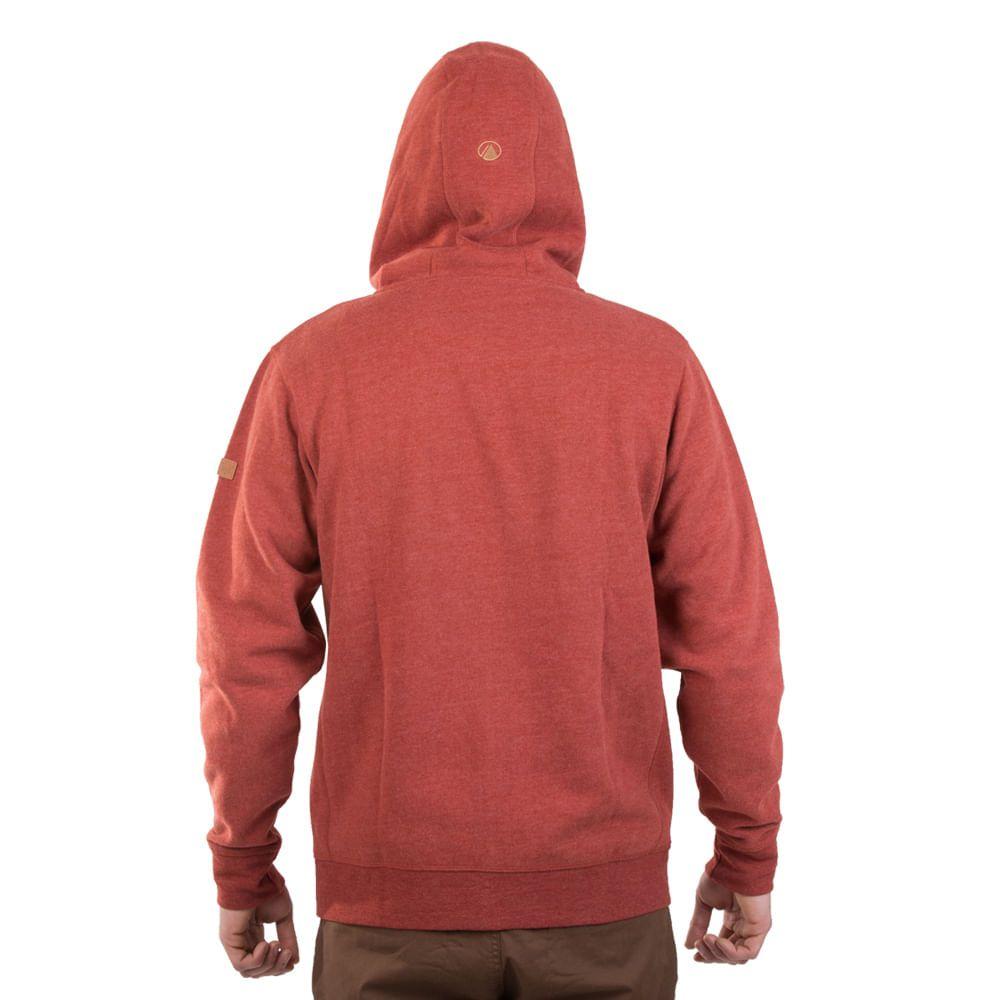 Poleron Hombre Fissure Pullover Full Zip Hoody Melange Terracota / Canela Lippi-5