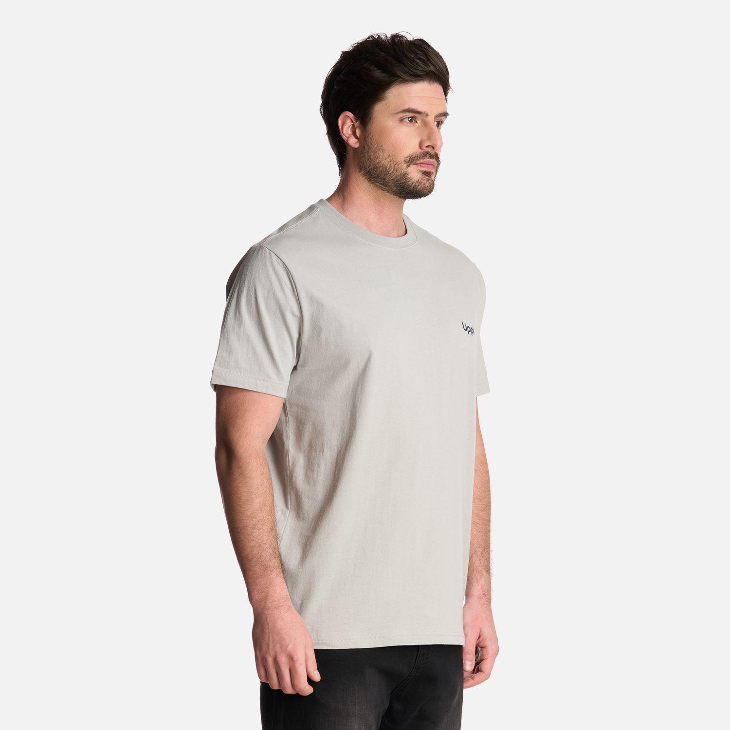 Polera Hombre Highest Peak T-Shirt Gris Claro Lippi-2
