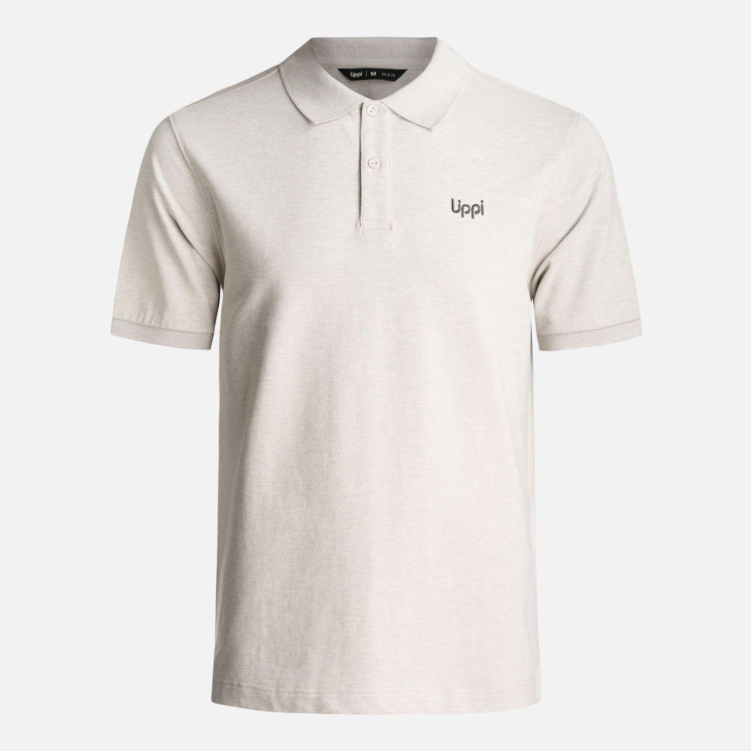 Polera Hombre First Class Elastic Polo Melange Gris Claro Lippi I24-0