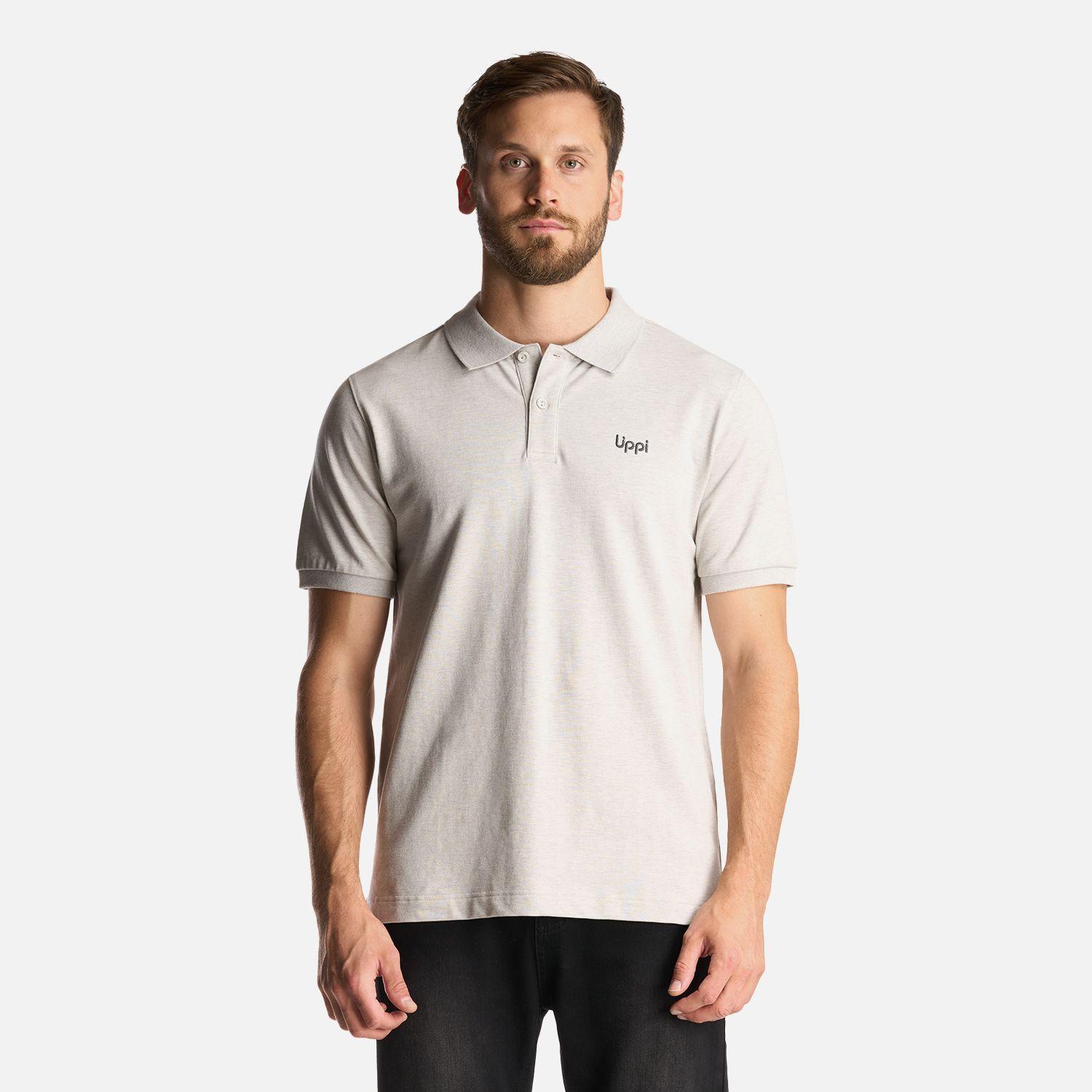 Polera Hombre First Class Elastic Polo Melange Gris Claro Lippi I24-1