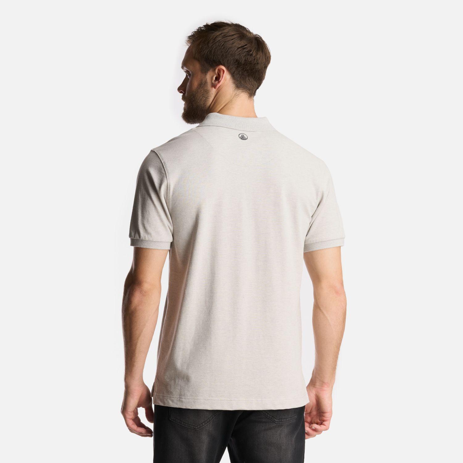 Polera Hombre First Class Elastic Polo Melange Gris Claro Lippi I24-3