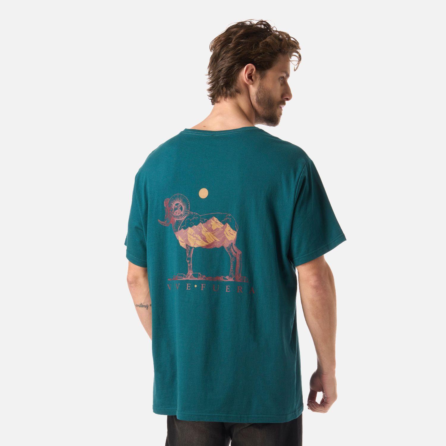 Polera Hombre El Cuernudo Petroleo Oscuro Haka Honu V26-1