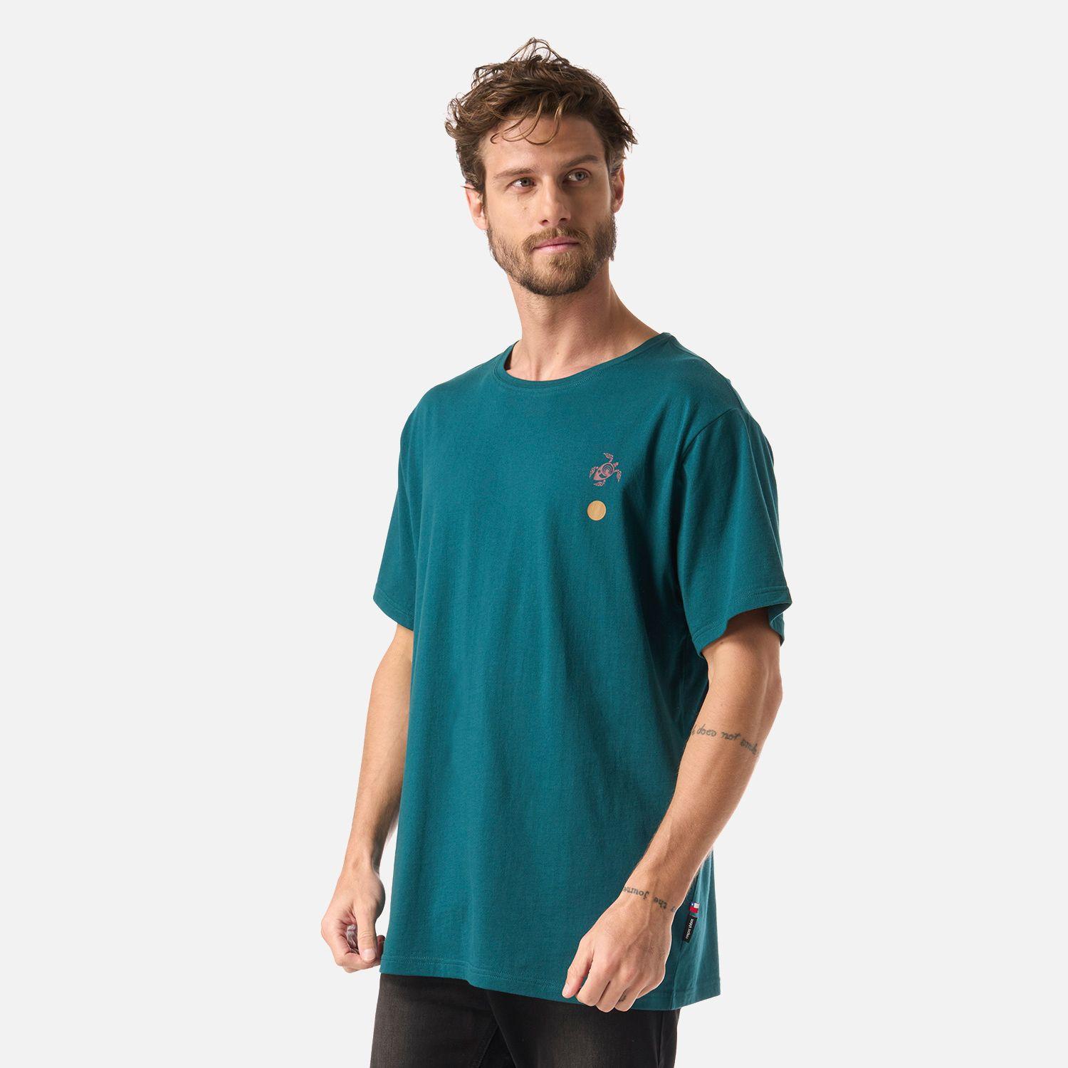 Polera Hombre El Cuernudo Petroleo Oscuro Haka Honu V26-2
