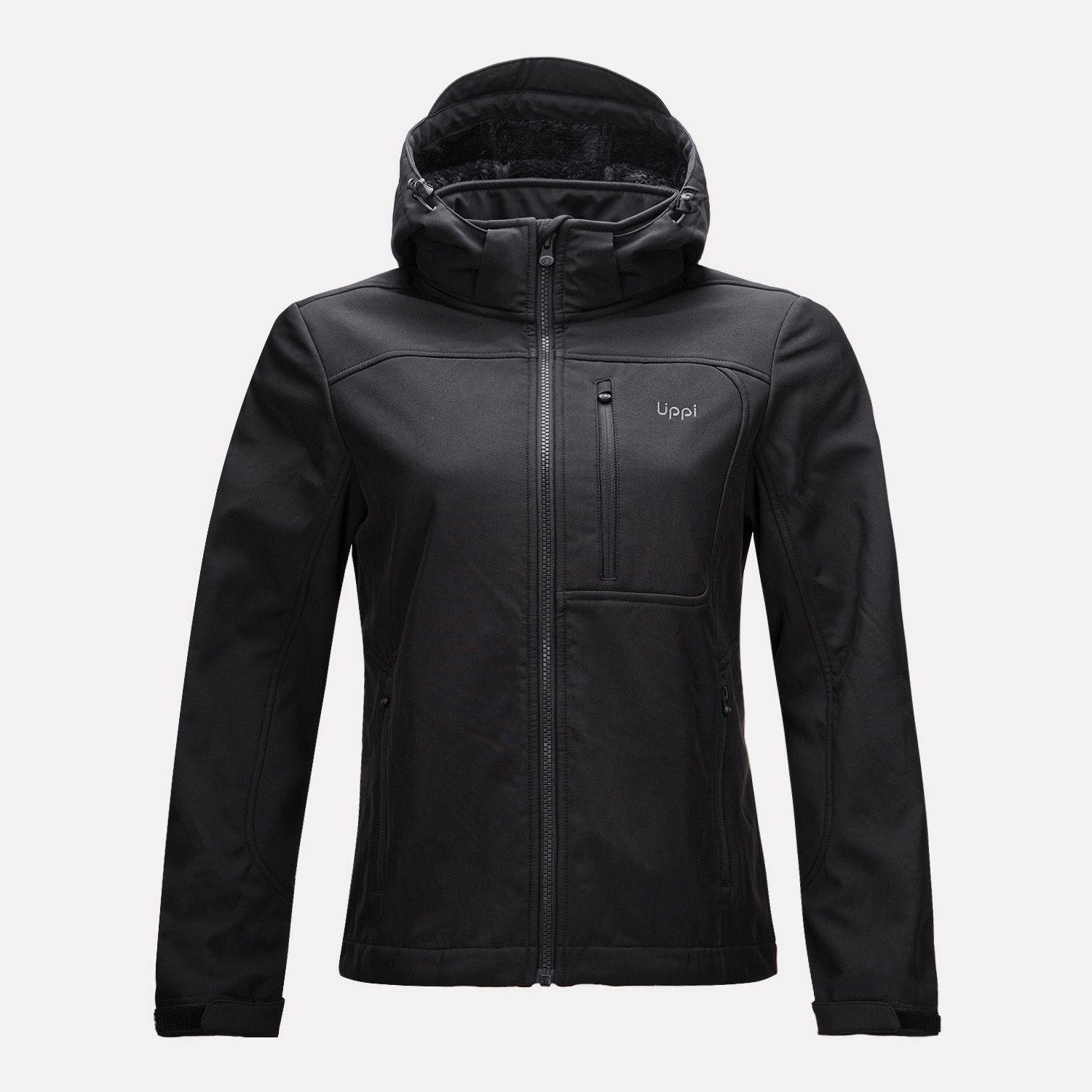 Chaqueta Mujer Macaya Softshell Hoody Jacket Negro Lippi I23-0