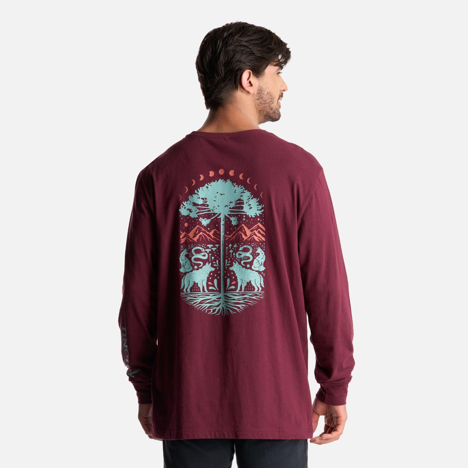 Polera Hombre Norte Sur Burdeo Haka Honu-3