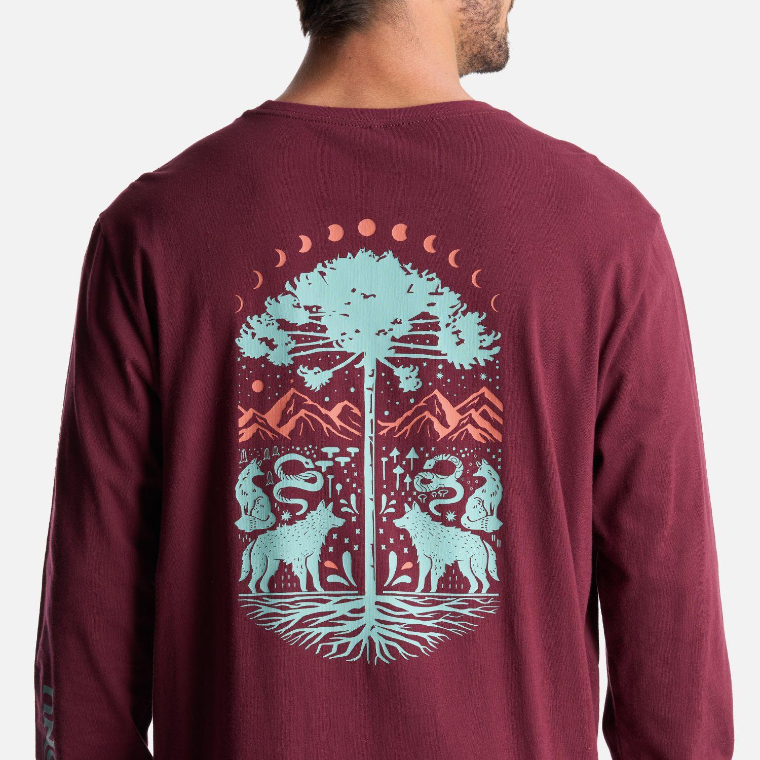 Polera Hombre Norte Sur Burdeo Haka Honu-5