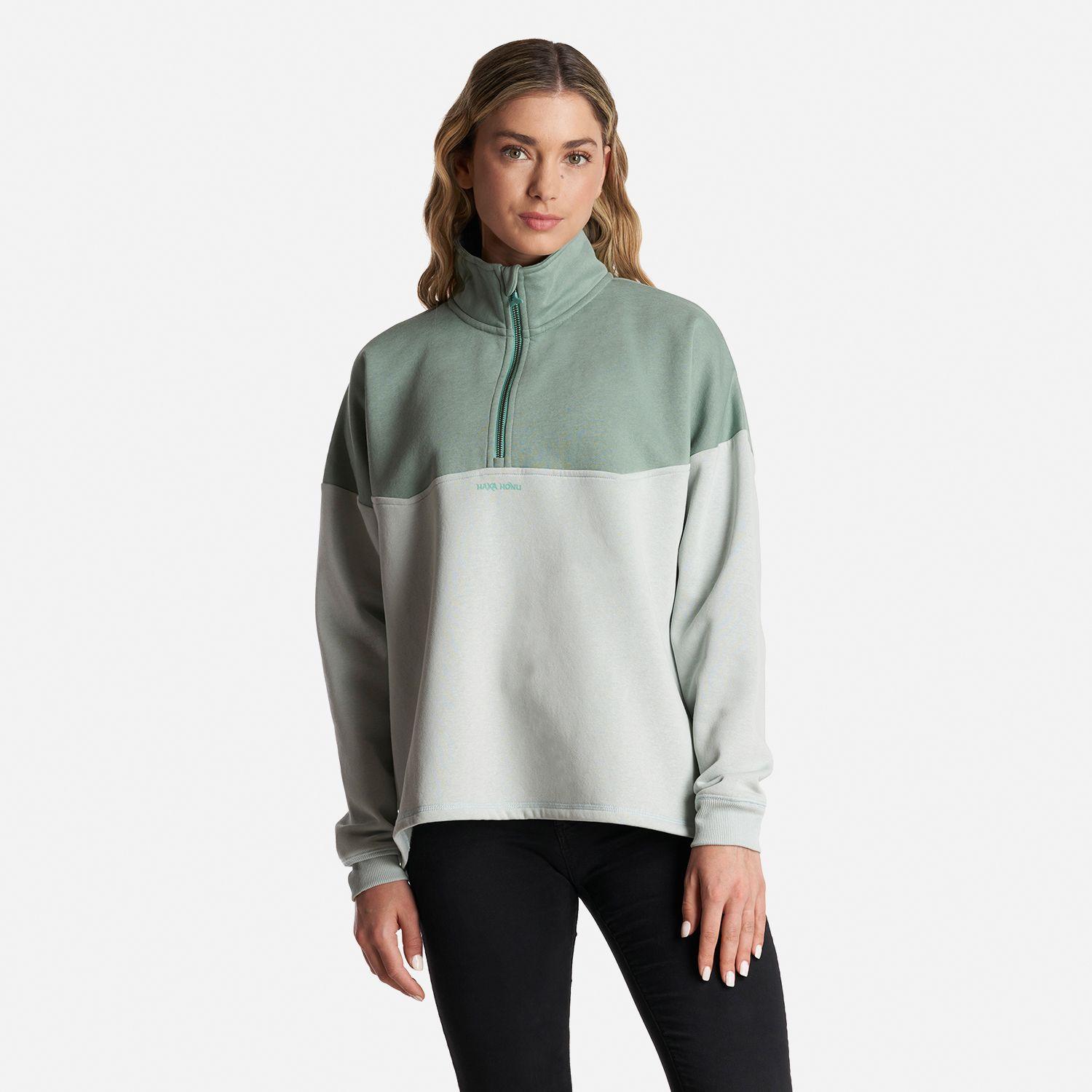 Poleron Mujer Peliculyon Verde Grisaceo Haka Honu-1