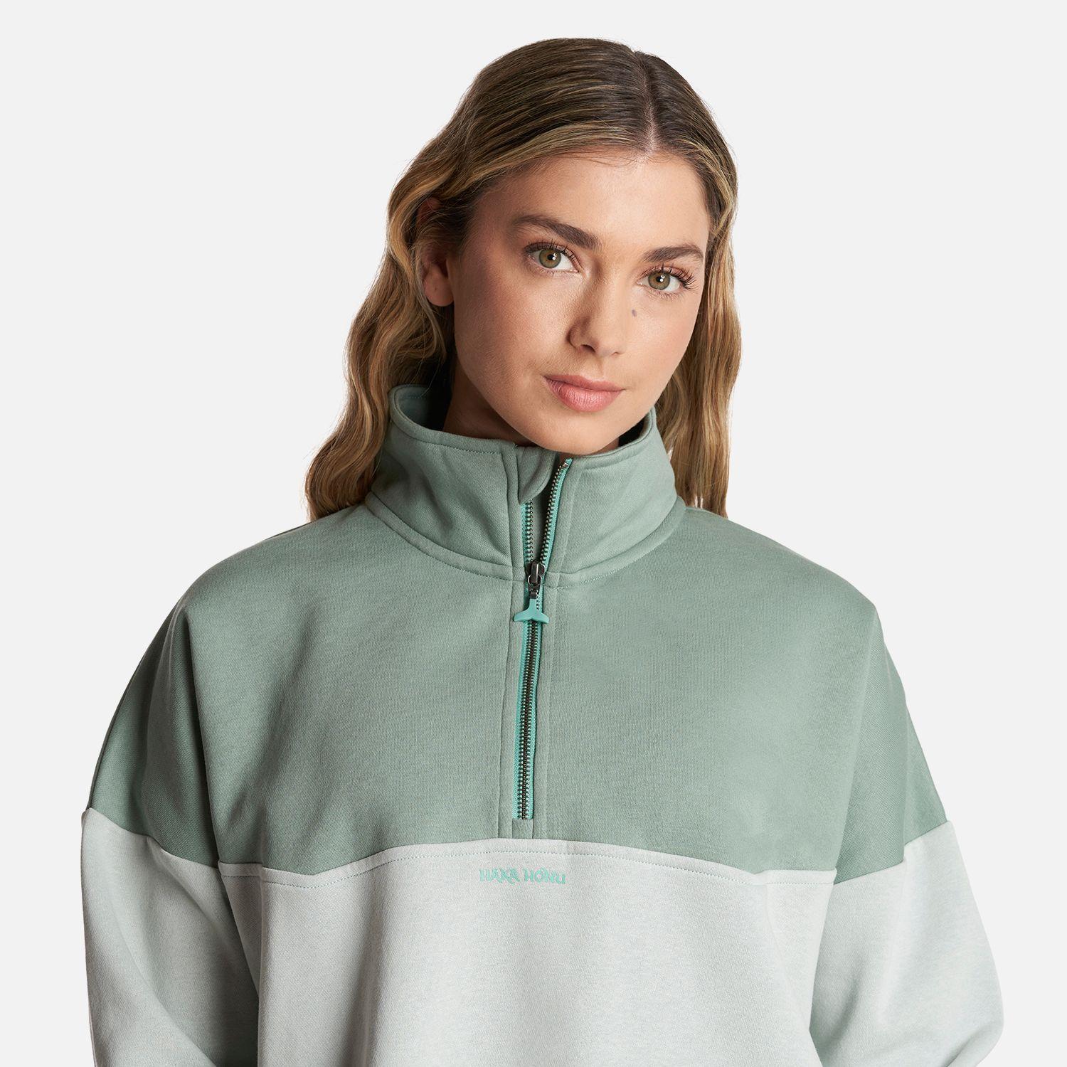 Poleron Mujer Peliculyon Verde Grisaceo Haka Honu-4