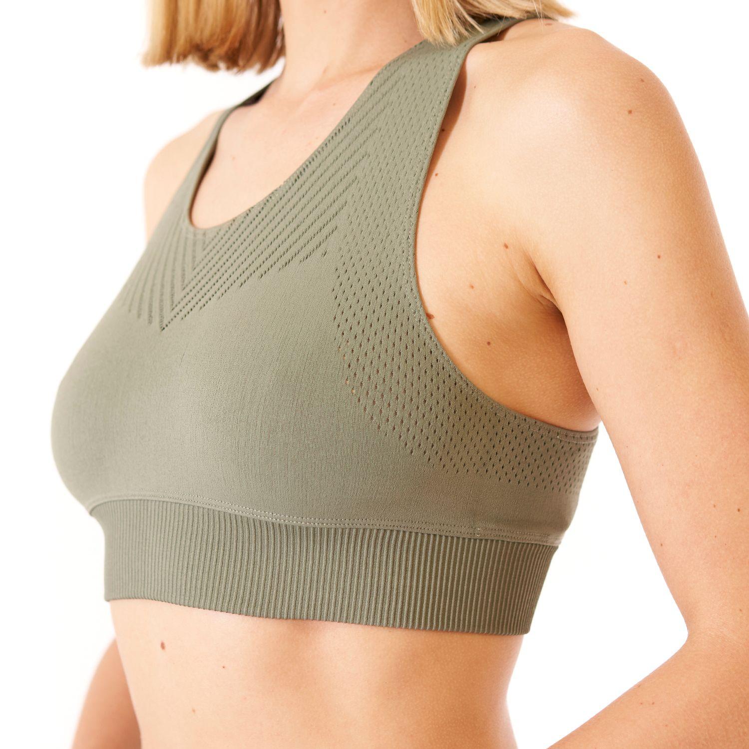 Peto Mujer In-Action Seamless Bra Verde Mate Lippi-4