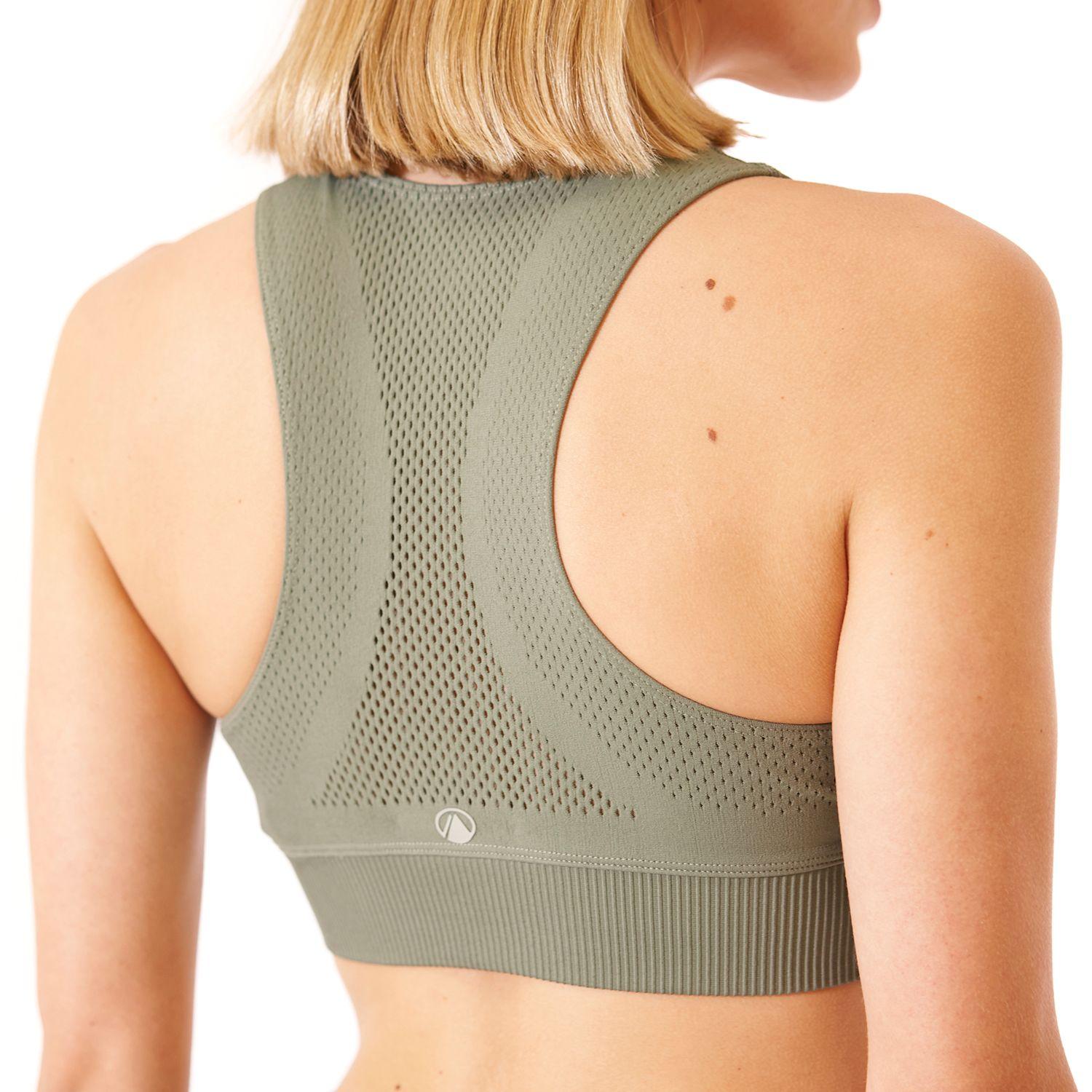 Peto Mujer In-Action Seamless Bra Verde Mate Lippi-5