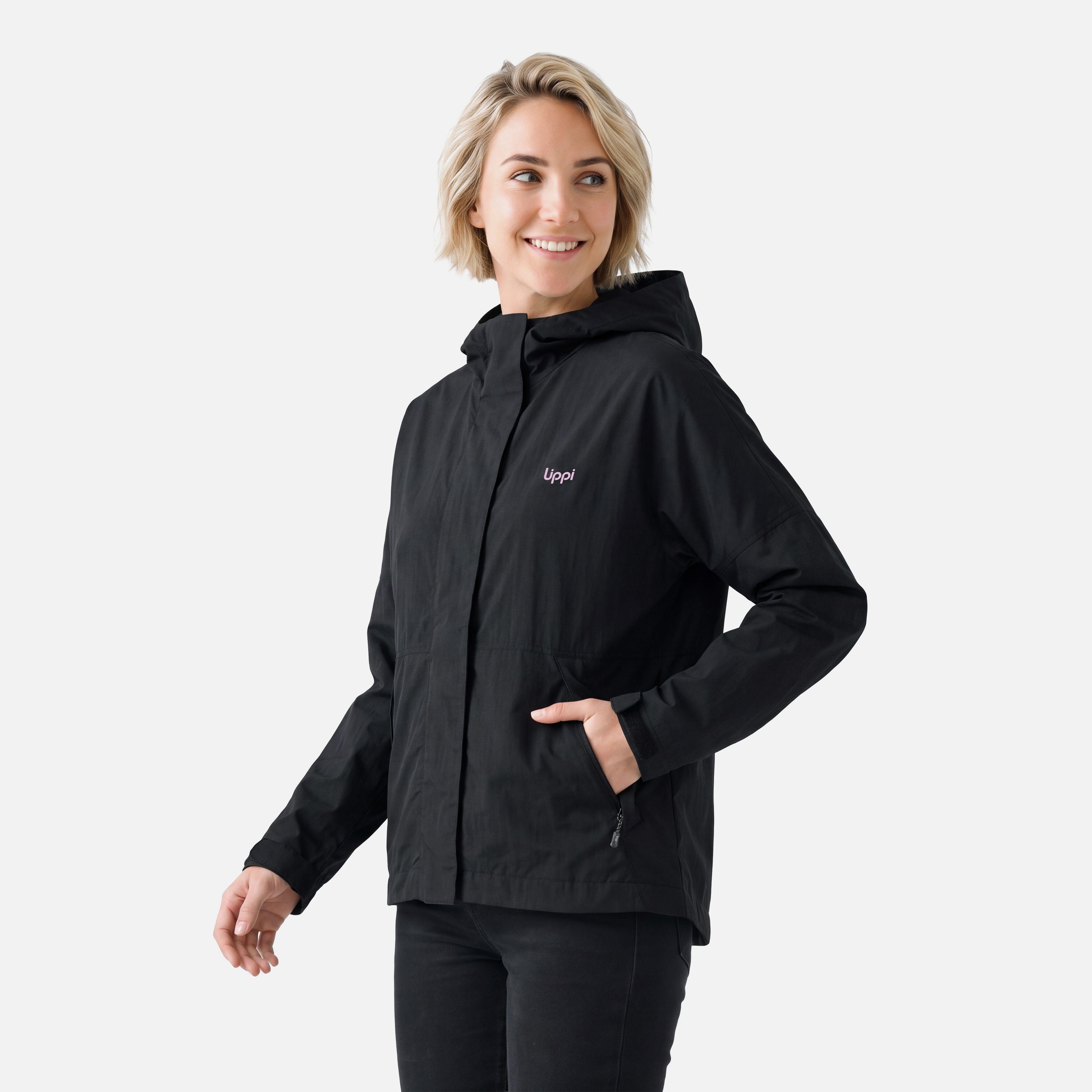 Chaqueta Mujer CityMe WindBreaker Hoody Jacket Negro Lippi V27-0