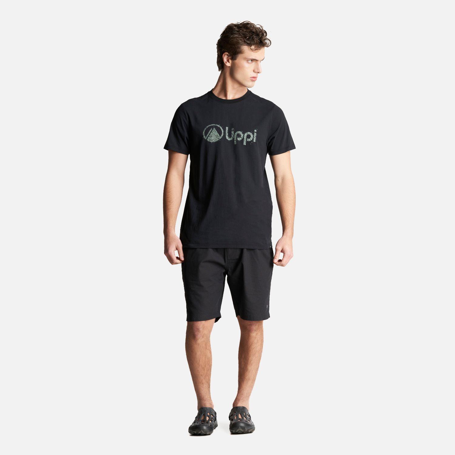 Polera Hombre Logo Lippi UV-Stop T-Shirt Negro Lippi V23-4