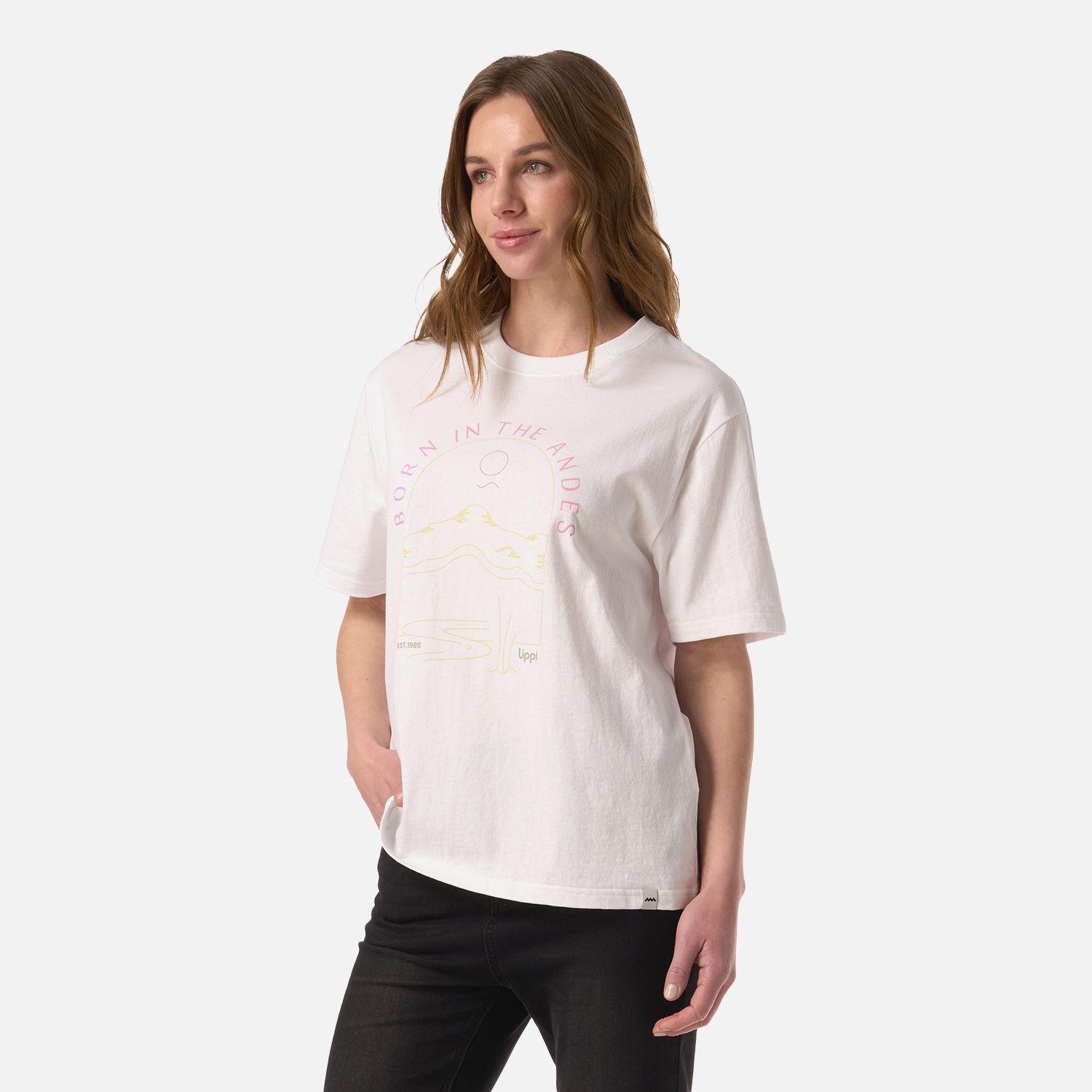Polera Mujer Logo Lippi T-shirt Blanco Lippi V26-1