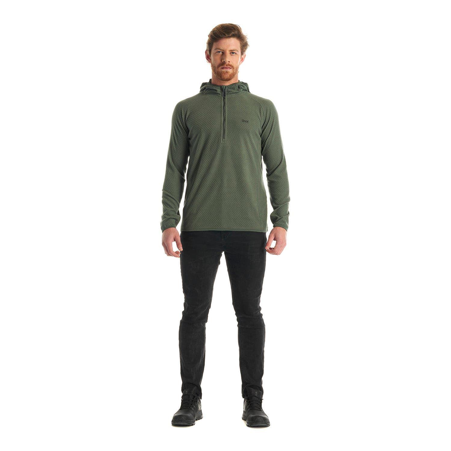 Poleron Hombre Jacaranda Nano-F 14 Zip Hoody Verde Grisaceo Lippi-8