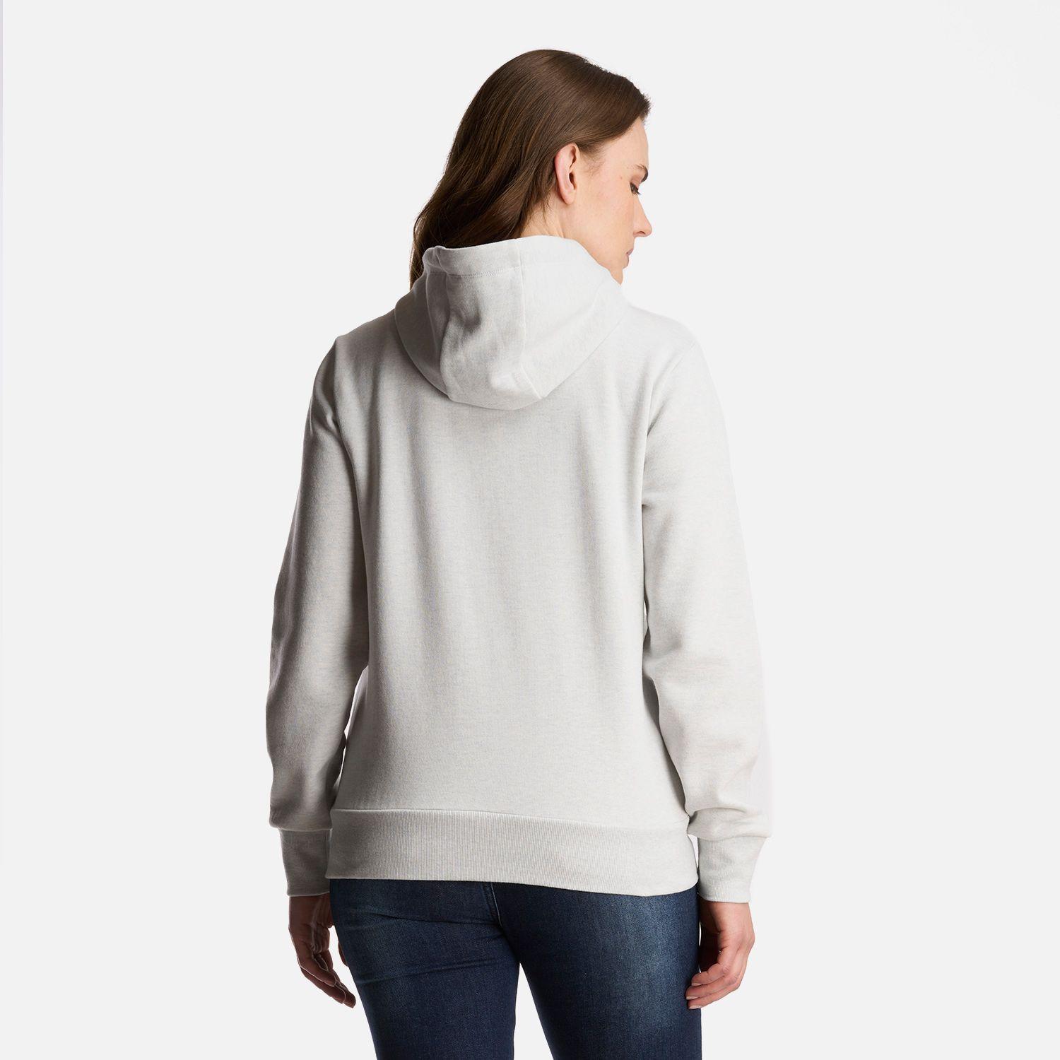 Poleron Mujer Ulmo Full Zip Hoody Sweatshirt Melange Gris Claro Lippi I24-4