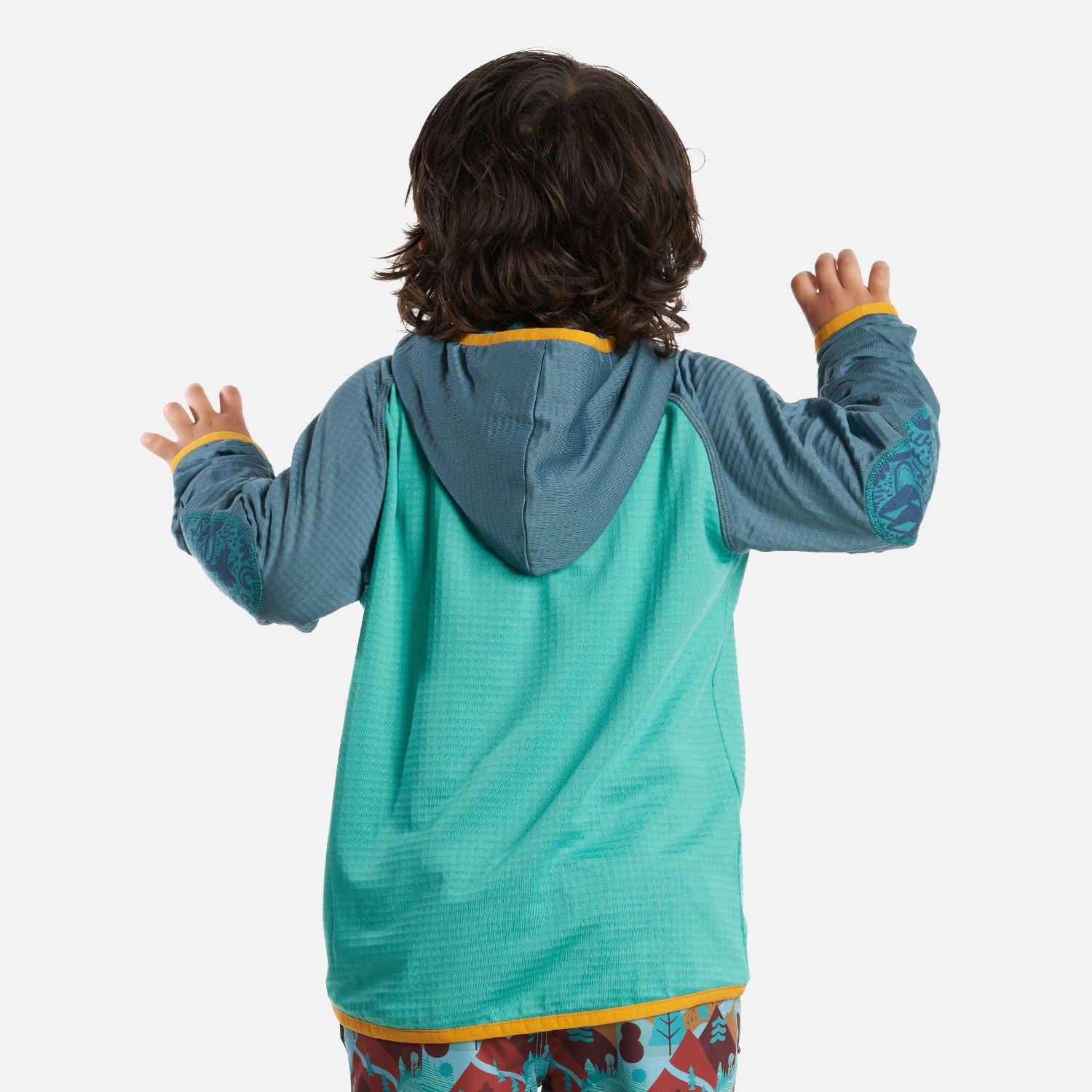 Poleron Unisex Taina poki Turquesa Oscuro Haka Honu-2