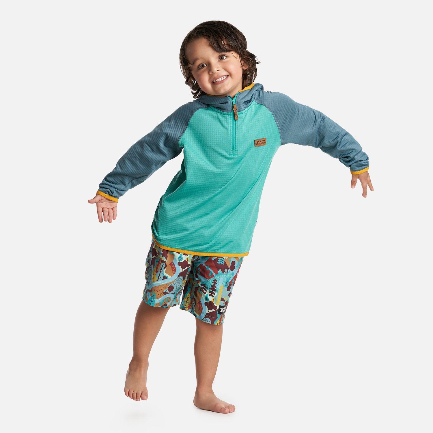 Poleron Unisex Taina poki Turquesa Oscuro Haka Honu-4