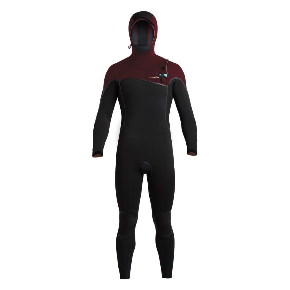 Traje de Surf Hombre Alerce 5:4:3 Negro / Rojo Haka Honu-0