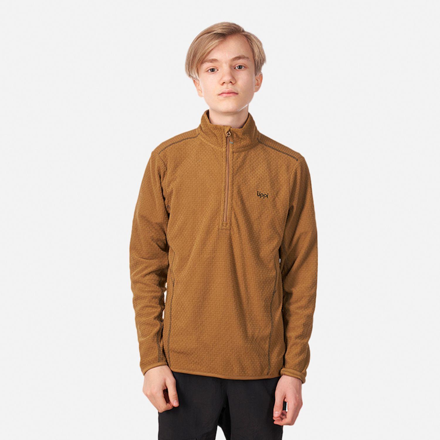 Poleron Teen Boy Mild Nano-F 14 Zip Café Pardo Lippi-1