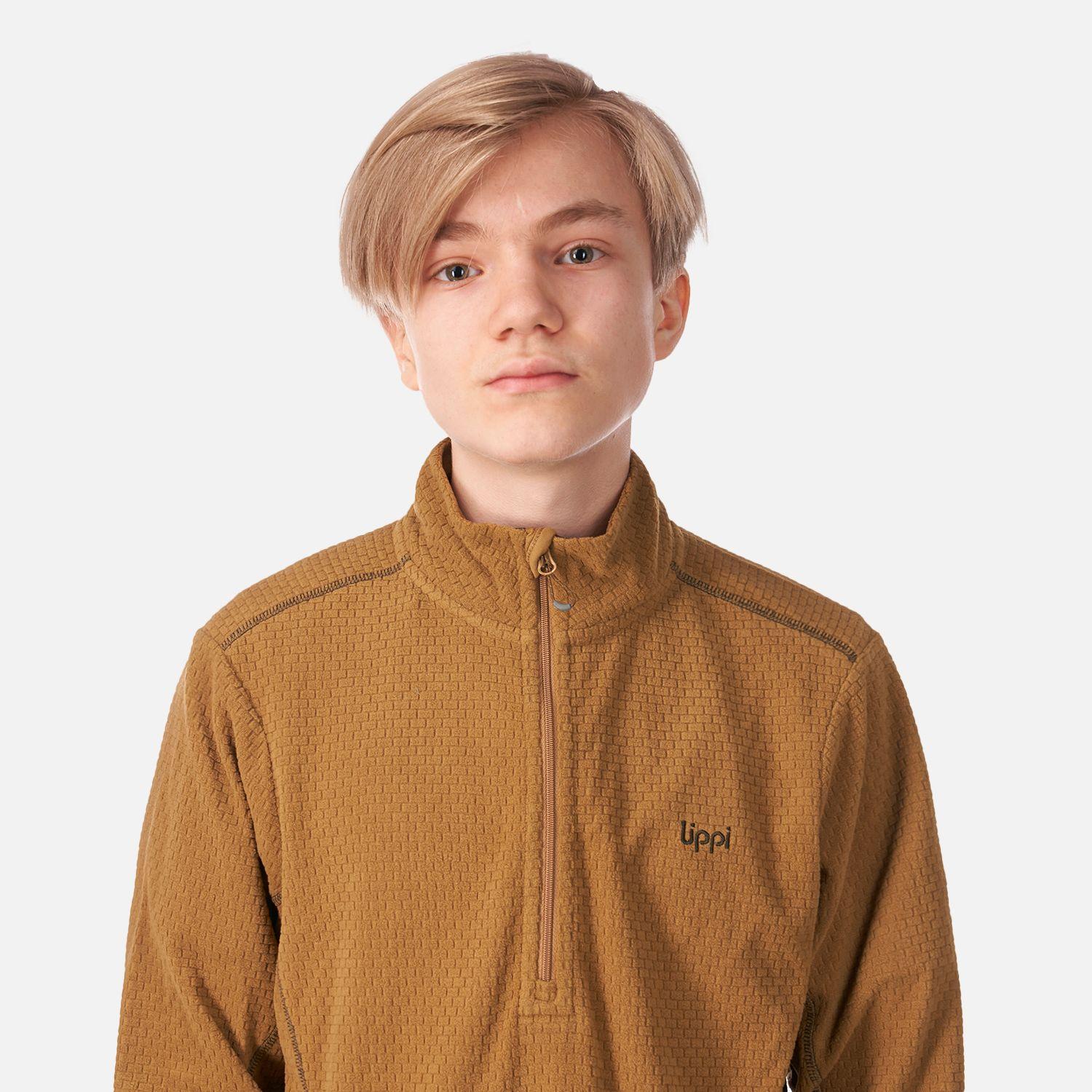 Poleron Teen Boy Mild Nano-F 14 Zip Café Pardo Lippi-3