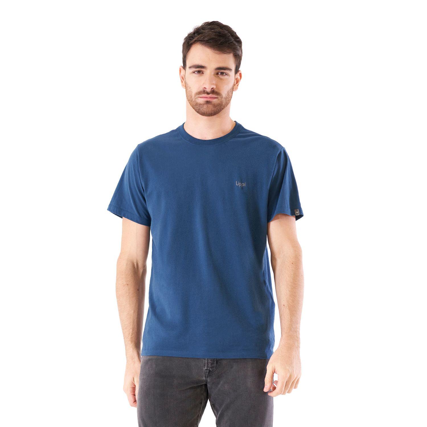 Polera Hombre Ulmo Cotton UV-Stop T-Shirt Azul Noche Lippi-1