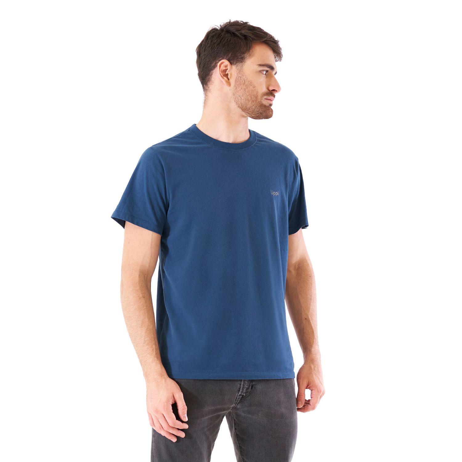 Polera Hombre Ulmo Cotton UV-Stop T-Shirt Azul Noche Lippi-2