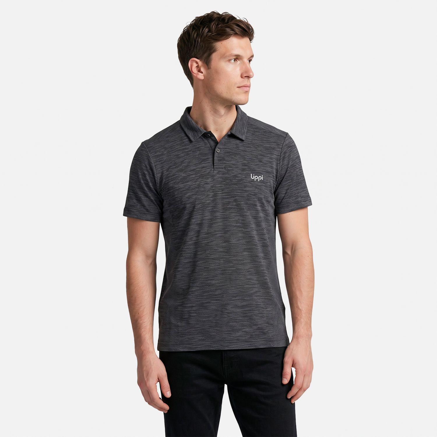 Polera Hombre B-Classic Seamless Polo Negro Lippi V27-0