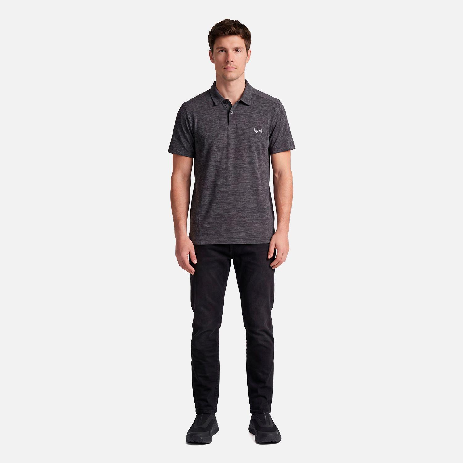 Polera Hombre B-Classic Seamless Polo Negro Lippi V27-2