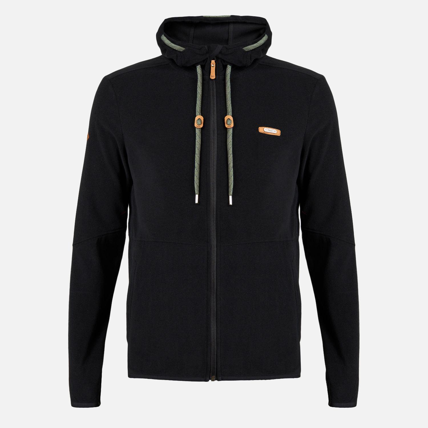 Poleron Hombre Stripes Nano-F Full Zip Hoody Negro Lippi V23-0