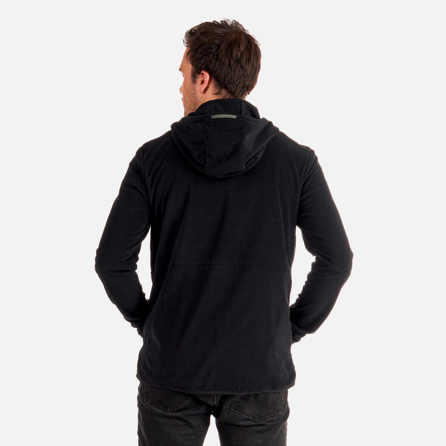 Poleron Hombre Stripes Nano-F Full Zip Hoody Negro Lippi V23-4