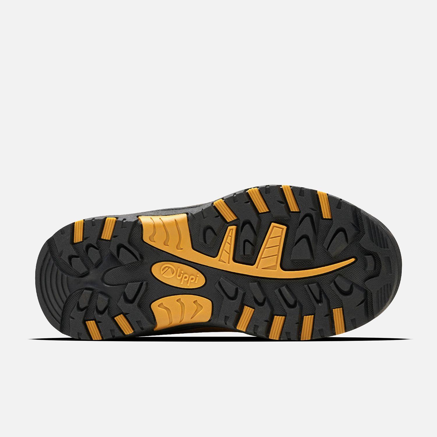 Botín Niño  Puelo CS HI Velcro Negro Mostaza Lippi-3