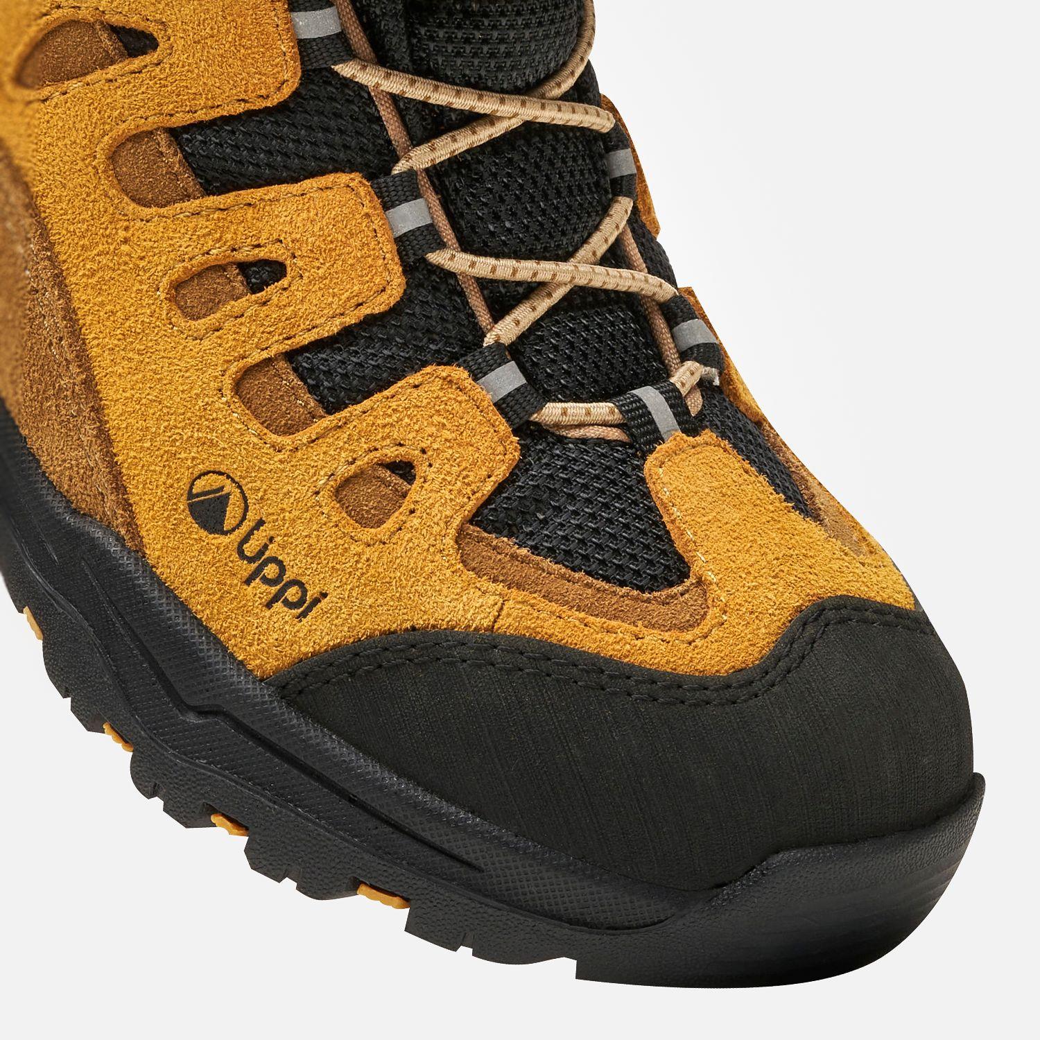 Botín Niño  Puelo CS HI Velcro Negro Mostaza Lippi-6