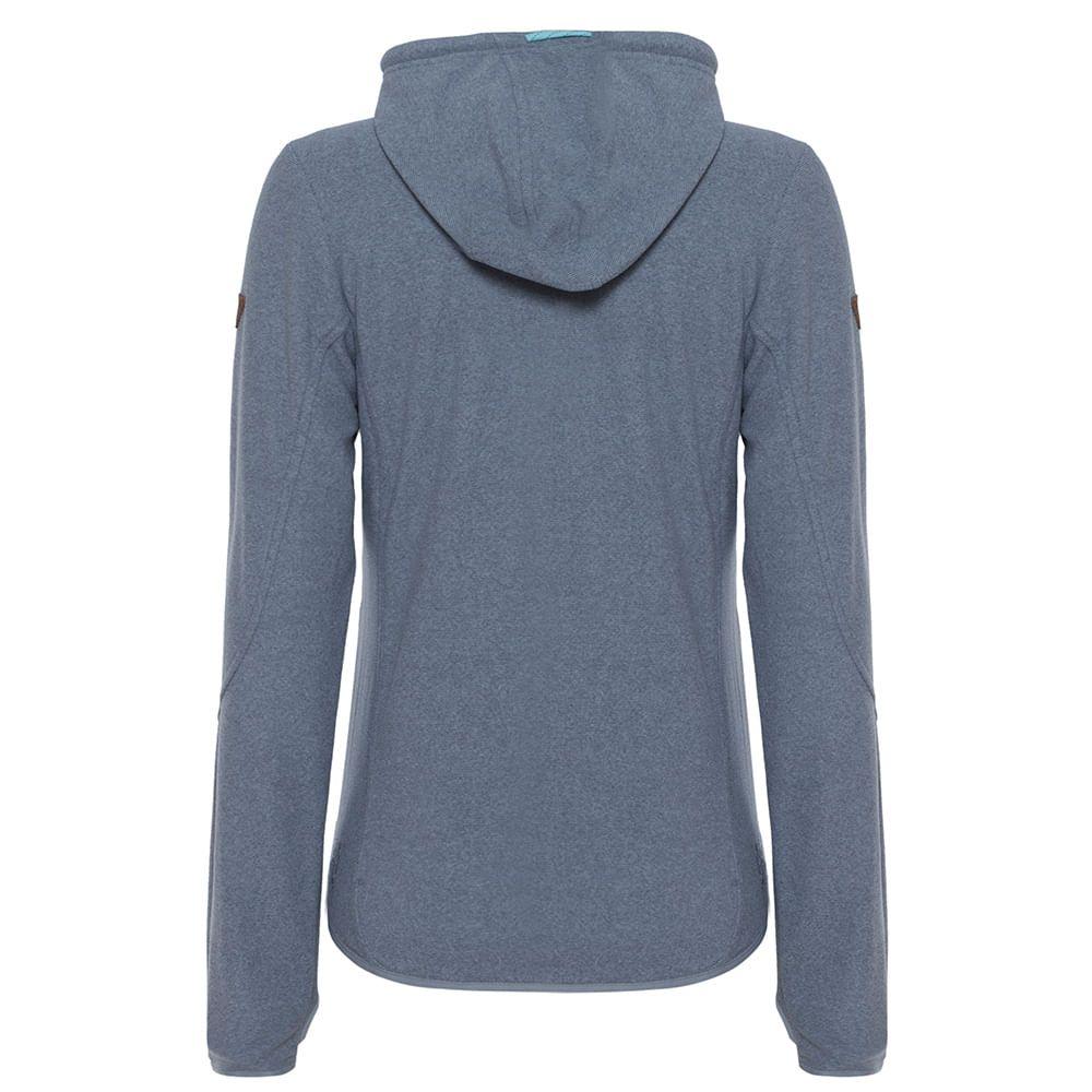 Poleron Mujer Stripes Nano-F Full Zip Gris Medio Lippi V18-1