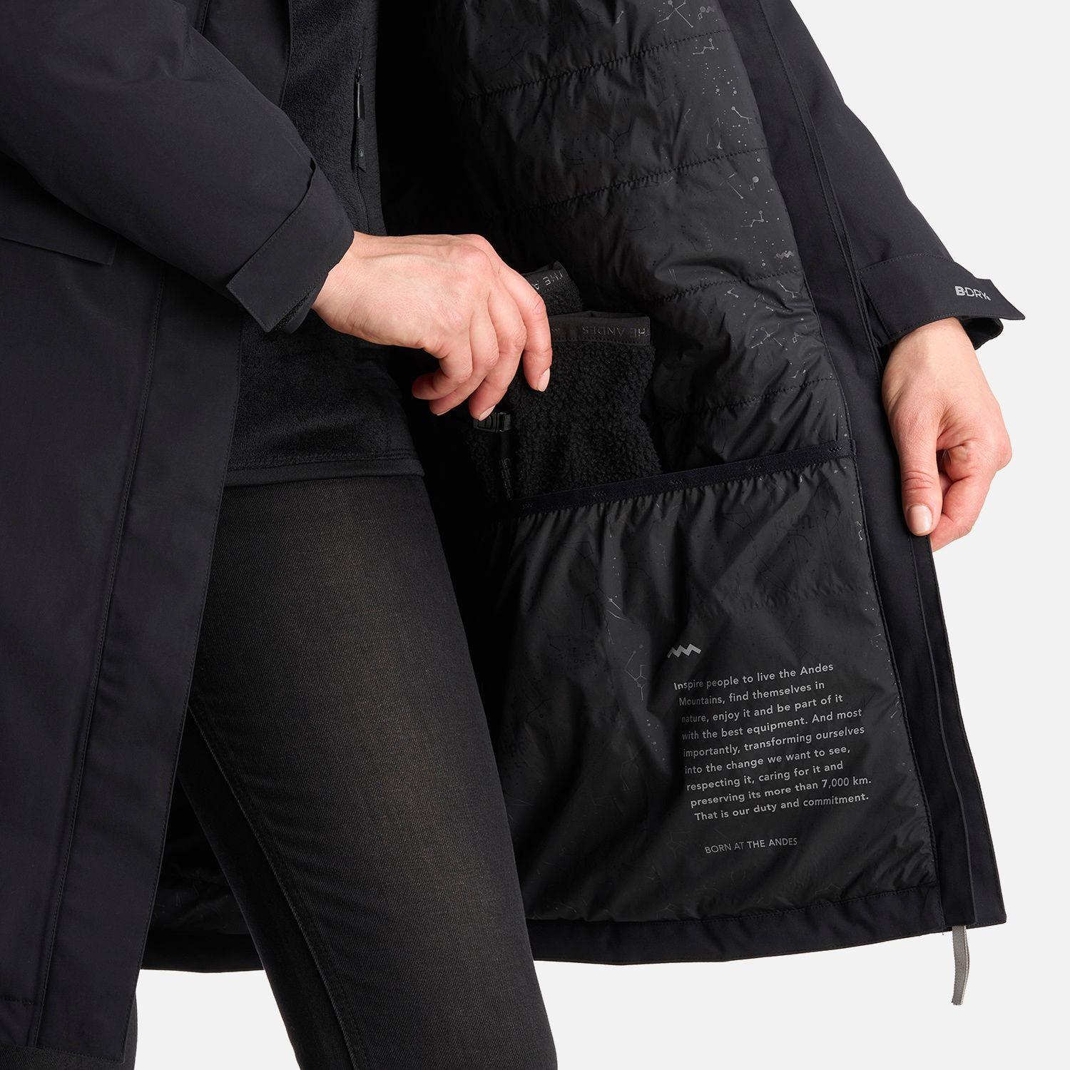 Chaqueta Mujer Mountains Live B-Dry Long Jacket Negro Lippi-8